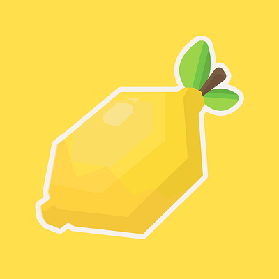 Lemon art design flat fruit icon illustration illustrator lemon minimal simple vector vectorart