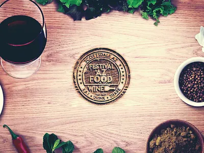 Festival AZ Food Wine branding design illustration logo minimal vector