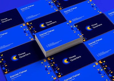 Business Card design for Three Quarters brand design branding business card business card design card design cards flat icon identity branding illustration logo logo design minimal minimalist typography