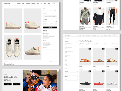 Clothing Store - Website Design clothing design designer minimal modern product design shop trend user interface user interface design web website