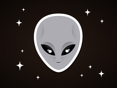 GREY affinity affinity designer alien design graphic design grey greyalien icon illustration print sticker vector