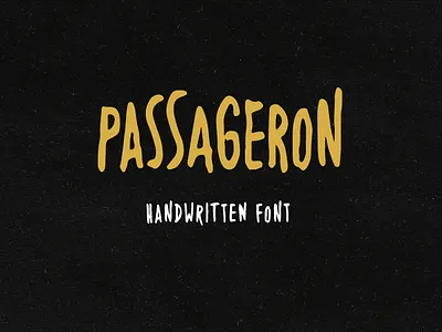 Passageron Font creative market display font flyer font font design hand lettering handmade handwriting font handwritten font packaging poster typeface typography