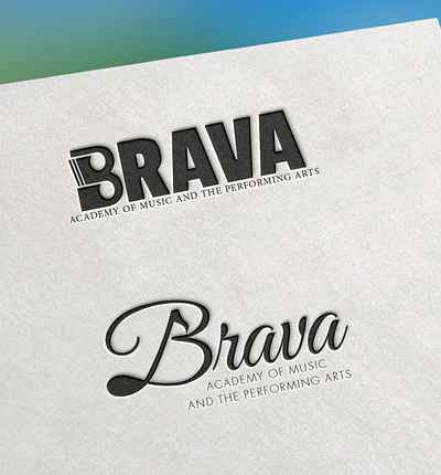 Brava Academy academy branding clean college design logo logo design logos music music art music school school university