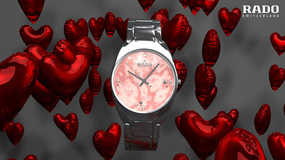 Valentine's Day 3d 3d art 3d artist 3d poster 3dتصميم c4d cinema4d jeddah ثلاثي أبعاد جدة جرافيك جرافيك ديزاين ديزاين ساعة رادو قرافيك