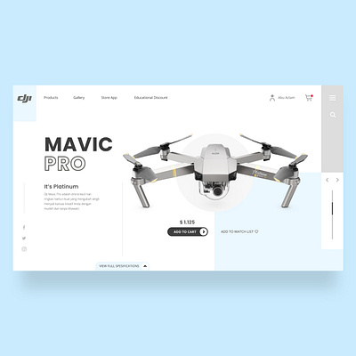 Mavic branding design drone figma interface landingpage minimal ui ux web webdesign website design