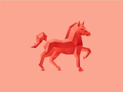 Dark Horse Minerals branding design digital horse icon illustration logo logomark lowpoly poly simple vector
