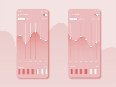 Equalizer Setting - Daily UI 007 daily ui 007 dailyui