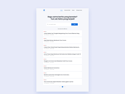 #Exploration - Landingpage Hoaks Covid-19 Information Website article clean coronavirus covid 19 hoaks landingpage minimalist minimalist website ui uidesign uiux uxdesign website design
