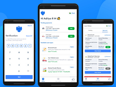 Bank App - Mobile #1 adobe android app art bank bankapp color design dribbble invite ios loan loanapp mobile mobileapp ui uiux ux uxui