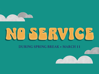 No Service design illustration typography