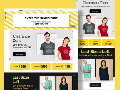 Landing Page - Saving Zone app art banner branding clean clean ui clothes creative fashion brand graphic design interface landing landing page photoshop ui design uiux web web design