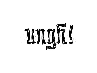 ungh blackletter branding design grit typography vector