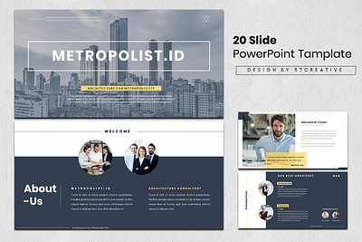 Presentation Tamplate - Metropolist Architecture architecture branding design graphicdesign powerpoint design powerpoint presentation powerpoint template presentation presentation design presentation layout presentation template tamplate