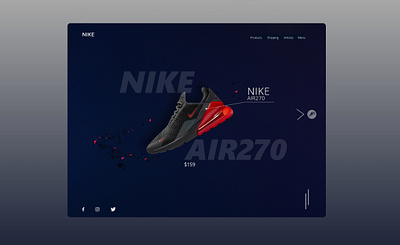 NIKE LANDING PAGE adobe photoshop adobexd dailyui dribbble graphic uiux