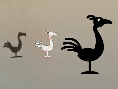 Doodle Rooster 2020 bird doodle doodleart grid illustration vector