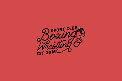 Boxing club design logo vector