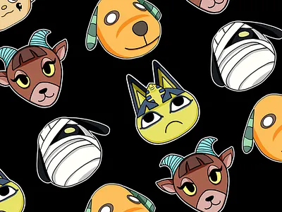 Melo's Lock Screen acnh animal crossing cartoon chibi design digital art dogs gaming graphic design illustration illustrator kawaii lockscreen lucky minimal nintendo pattern photoshop villagers wallpaper