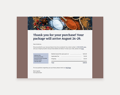 Daily UI 17 Email Receipt daily dailyui design email email design email receipt receipt receipts ui