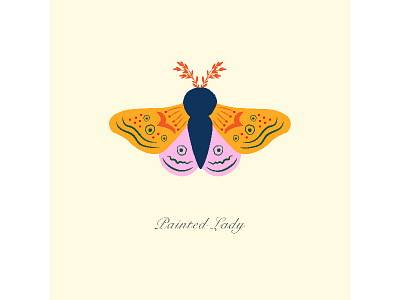 Butterfly butterfly design illustration painted ladies