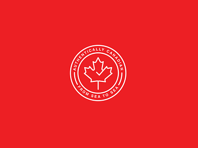 Authentically Canadian branding illustration logo vector