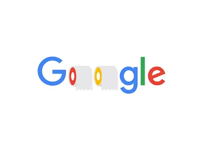 Google covid-19. The Great Toilet-Paper Panic. coronavirus covid 19 design google logo logotype typography