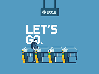 2018 2018 design illustration new year pixel pixel art