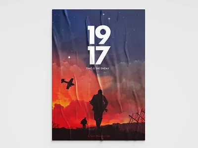 1917 Movie Illustration Concept Poster 1917 color concept design illustration minimal post poster poster design posters typography ux vector webconcept website