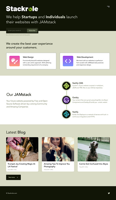 Stackrole Website Design branding design flat illustration minimal typography ui ux web website