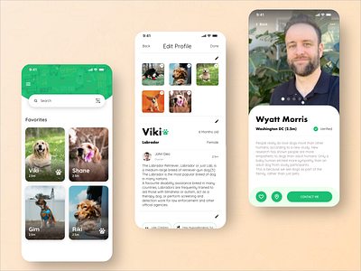 Pet Sitting App dog lovers dog owners dog sitting mobile app mobile ui pet pet sitting travel ui ux