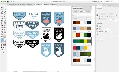 Alba dairy logo W.I.P art direction branding concept design icon illustrator logo