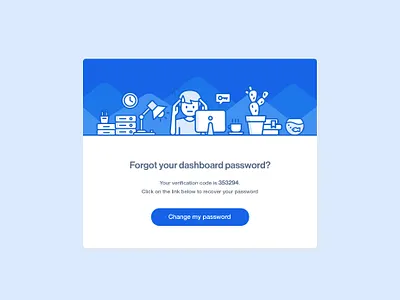Forgot your password? email design blue dashboard design email illustration interactive password product product design ui ui ux ui design