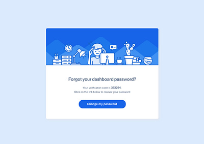 Forgot your password? email design blue dashboard design email illustration interactive password product product design ui ui ux ui design