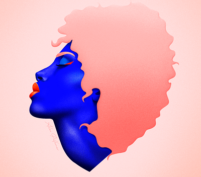 Milkshake Waves adobe illustrator adobe photoshop art beauty blue character design create curls grain hair illustration illustrator makeup milkshake pink profile vectorart vibrant waves woman