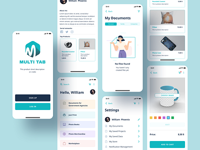 MultiTab APP Concept app design minimal ui ux