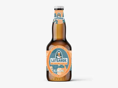 Beer Bottle 3 design detailed illustration label