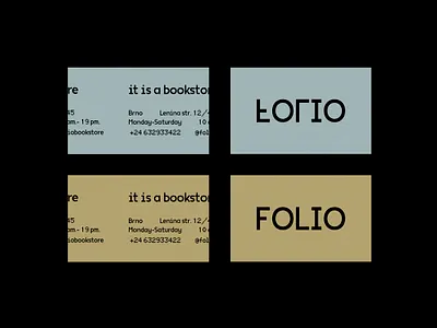 FOLIO it is a bookstore , business cards brandidentity brandidentitydesign branding businesscard graphicdesign logo visualidentity