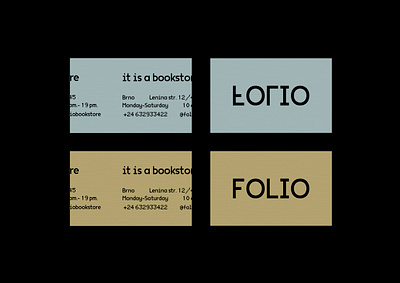 FOLIO it is a bookstore , business cards brandidentity brandidentitydesign branding businesscard graphicdesign logo visualidentity