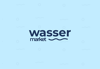 Wasser Market Logo branding clean ui design dribbbleweeklywarmup flow groceries grocery grocery store groceryshop illustration logo logo design logos logotype market minimalist water water flow