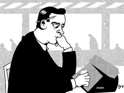 Baxter bw characters hollywood illustration monochrome movie vector vectorart work