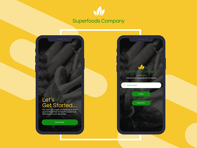 Superfoods Company adobe xd app design application branding design icon illustration logo ux ux design