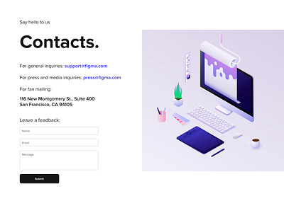 Redesign Figma Contact Page design illustration minimal typography ui ux web website