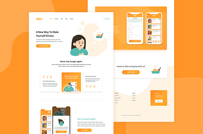 Recipes app landing page design app app design design illustration ingredients interactive landing page landing page concept landing page ui product product design recipes app ui ui ux ui design