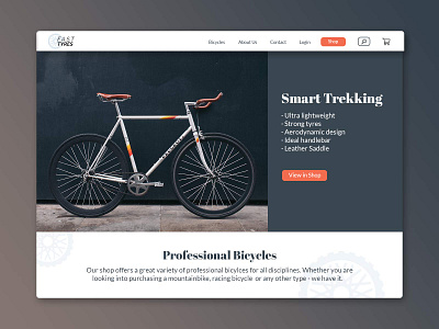Bicycle Shop Website banner bicycle bicycle shop bike bike shop homepage justforfun photoshop ui uiux usability user experience user interface ux website website design