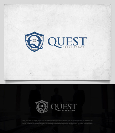 Quest Real Estate Logo Design 2020 logo estate home icon illustration key logo logo design quest real real estate typography