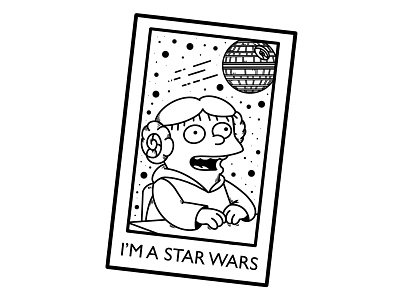 Ralph Wiggum: I'm A Star Wars animation crossover design digital art digital illustration disney disney art film illustration procreate procreate app ralph ralph wiggum simpsons star wars star wars art star wars day tattoo design the simpsons tv