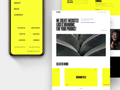 Broworks Website Design adobe xd design design studio interaction interface minimal mobile mockup responsive typogaphy ui user experience userinterface ux web website