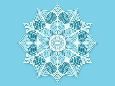 Mandala blue sky blue color design figma floral flower fractal illustration kaleidoscope mandala ornament sky vector web