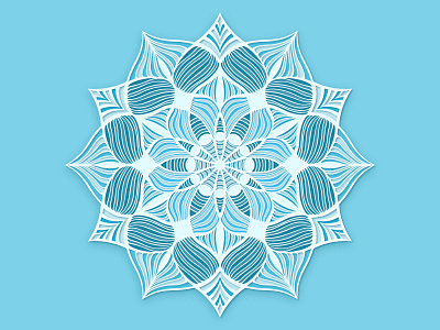 Mandala blue sky blue color design figma floral flower fractal illustration kaleidoscope mandala ornament sky vector web