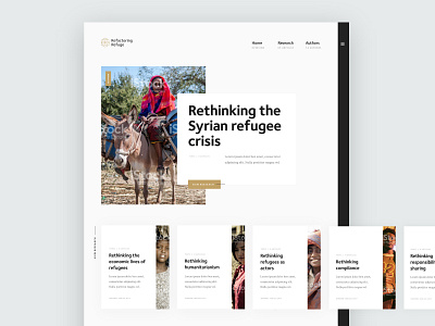 Refactoring Refuge big typography black bold cards clean clean ui minimal refugee refugees website