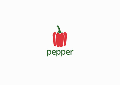 Pepper Grocery Store branding flat food grocery logo minimalist store vector